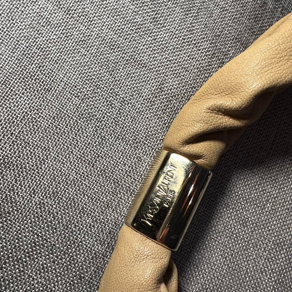 YSL Yves Saint Laurent Beige Leather St. Tropez Hobo Purse - Picture 7 of 12